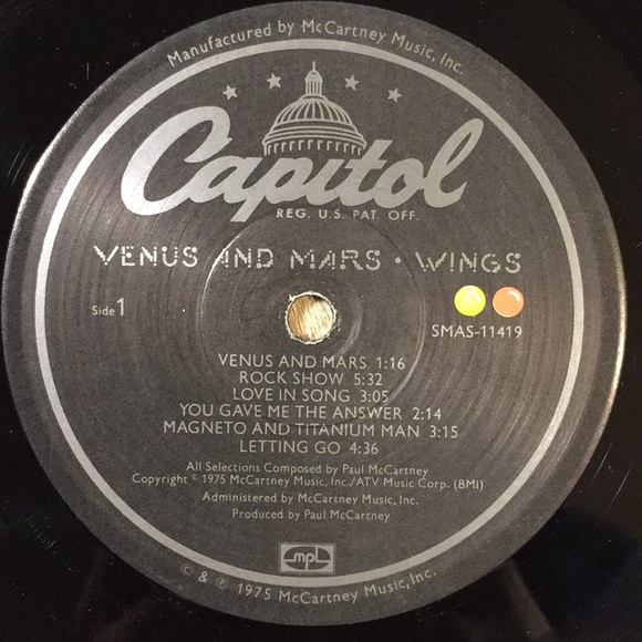 Wings - “Venus And Mars” Vinyl LP (Paul McCartney) - Picture 4 of 5